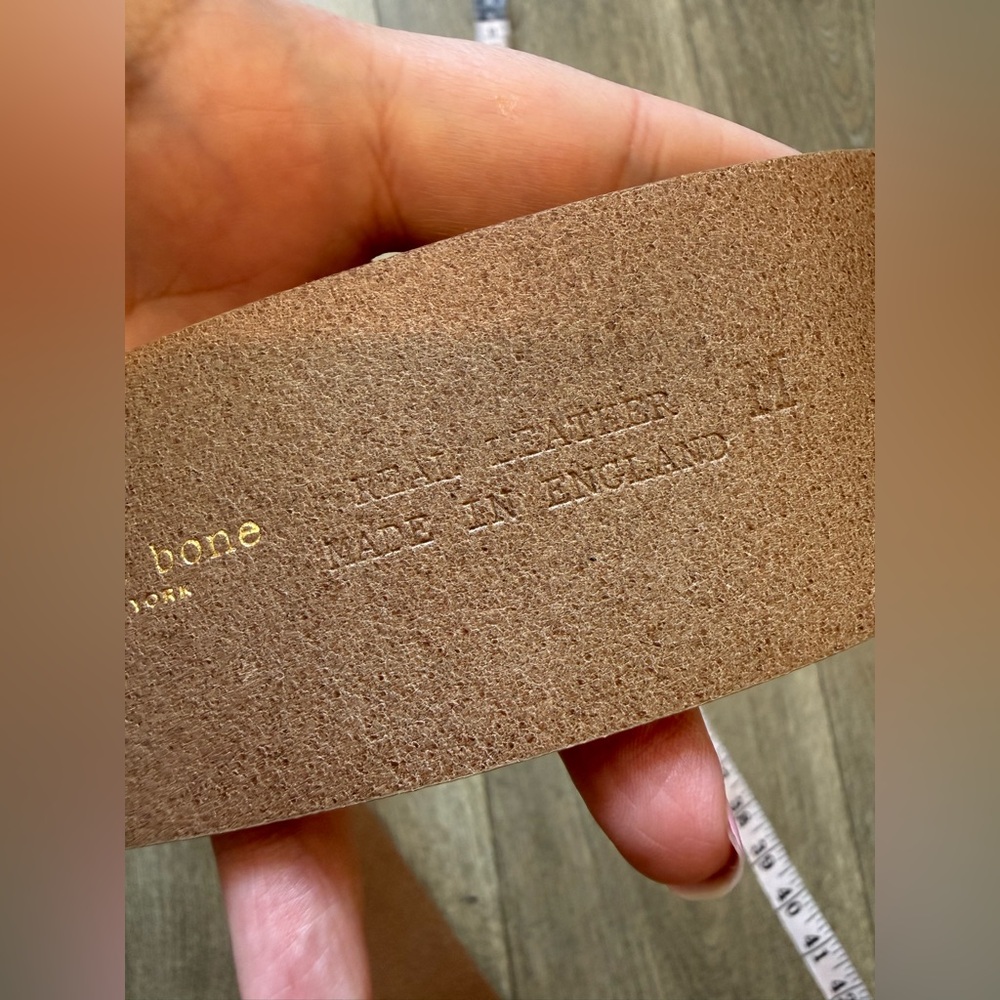 rag & bone Clark Tan Suede Leather Waist Belt - Picture 13 of 14
